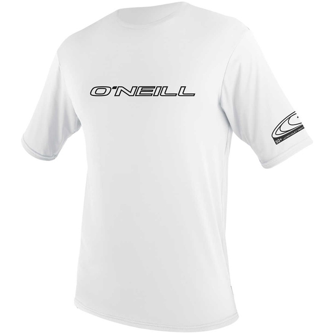 2026 O'Neill Youth Basic Skins Short Sleeve Rash Tee WHITE 3422